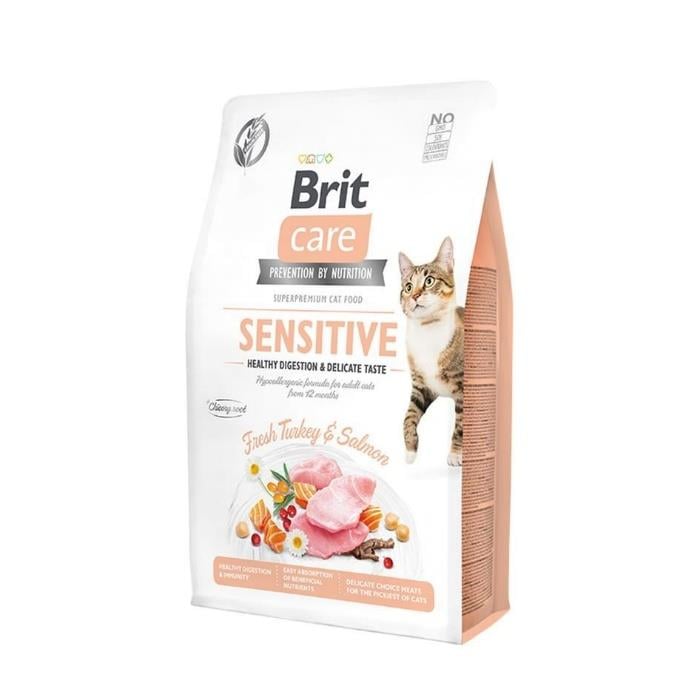 Brit Care Hipoalerjenik Sensitive Hindi ve Somonlu Tahılsız Hassas Kedi Maması 7 Kg