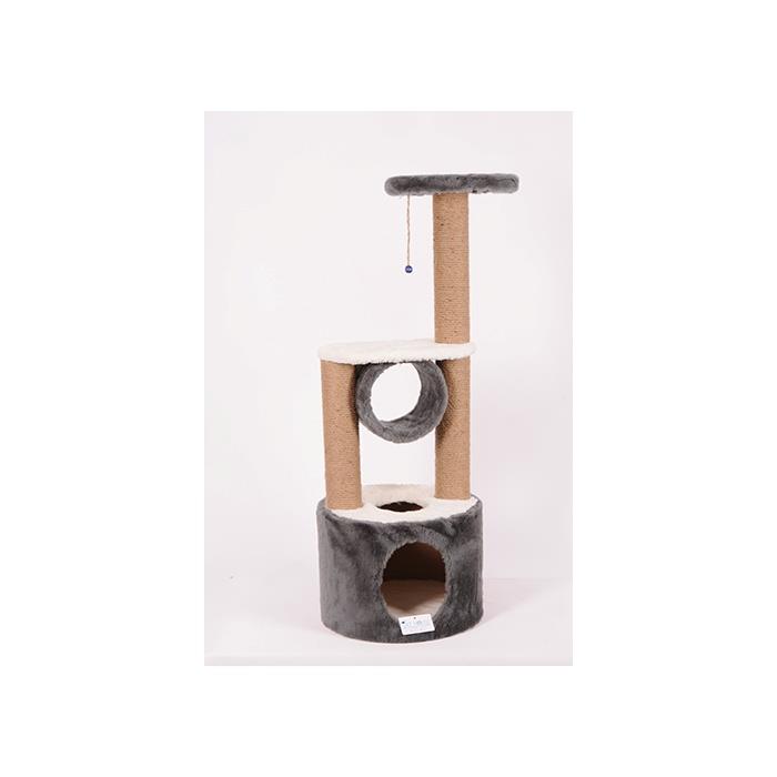 Cat Hause Oval Yuvarlak Katlı Tırmalama 112cm S05 Gri