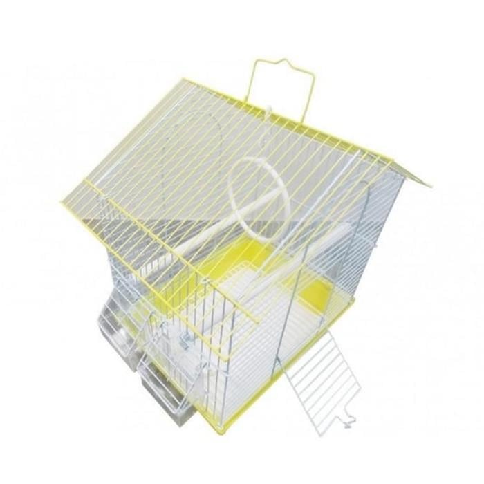 Dayang İki Kapılı Düz Muhabbet Kafesi Çift Renk 30x23x39cm