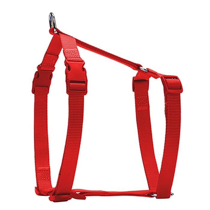 Doggie Ayarlanabilir Özellikli Dokumadan El Yapımı Köpek Göğüs Tasması XS-1,5x30-45cm - Red