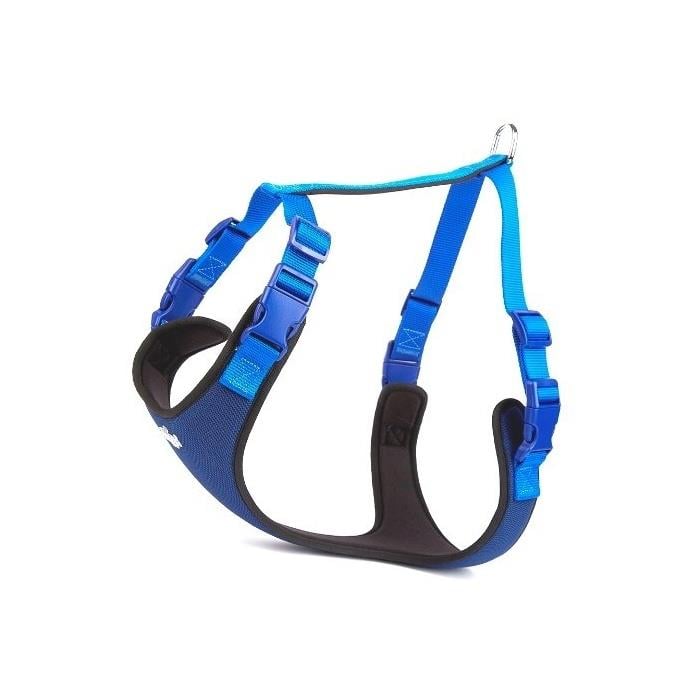 Doggie Havalı Dokumadan El Yapımı Köpek Göğüs Tasması XXL-2,5X70-80cm - Royal Blue