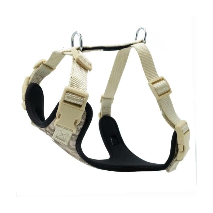 Doggie Havalı Dokumadan El Yapımı Köpek Göğüs Tasması - M-2x45-55cm - Camo