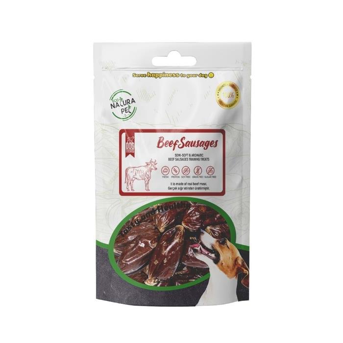 Eco Natura Pet Beef Sausages Yumuşak Biftek Sosis Köpek Ödülü 100gr