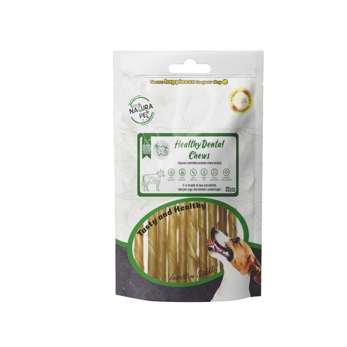 Eco Natura Pet Healty Dental Chews Natural Burgu Kemik 13cm 25li 150Gr