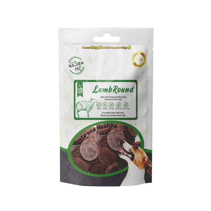 Eco Natura Pet Lamb Round Yumuşak Kuzu Etli Yuvarlak Köpek Ödülü 100gr