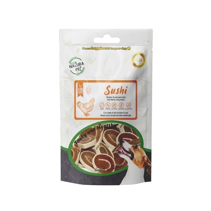 Eco Natura Pet Sushi Yumuşak Tavuk Etli Yuvarlak Köpek Ödülü 100gr