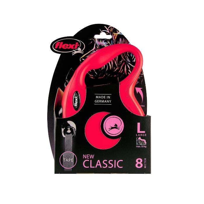 Flexi New Classic Large 8m Şerit Gezdirme Kırmızı