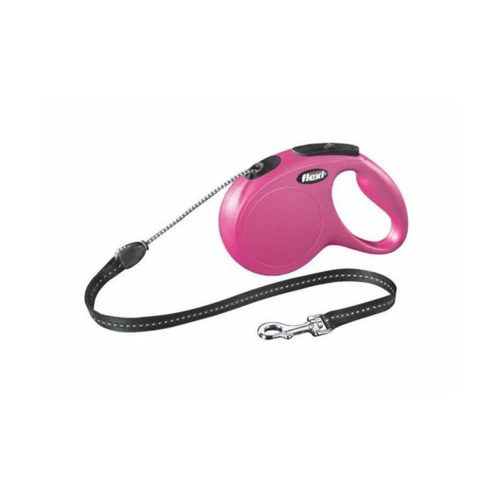 Flexi New Classic Medium 5m İp Gezdirme Pembe