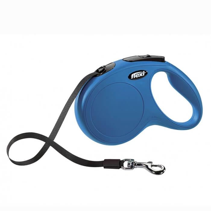 Flexi New Classic Medium 5m Şerit Gezdirme Mavi