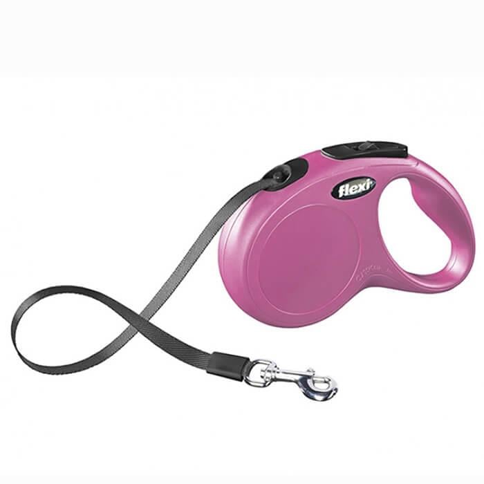 Flexi New Classic Small 5m Şerit Gezdirme Pembe