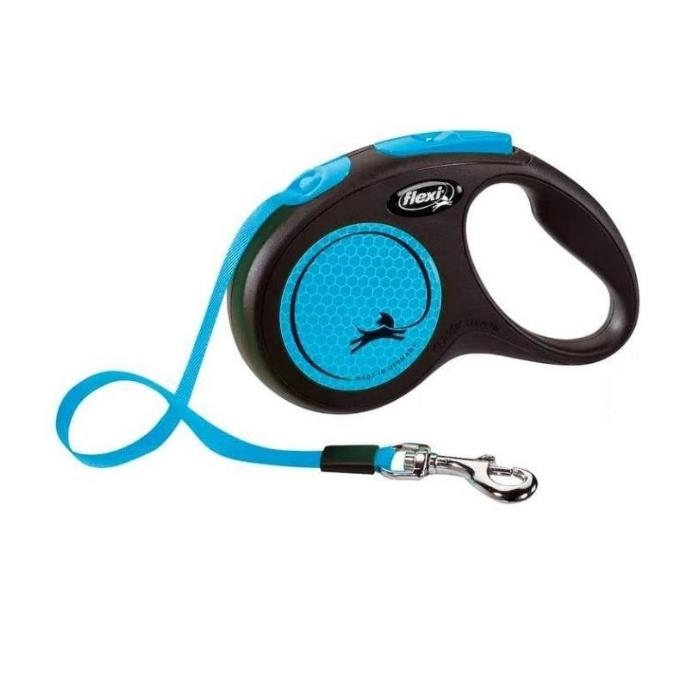 Flexi New Neon Medium 5m Şerit Gezdirme Mavi
