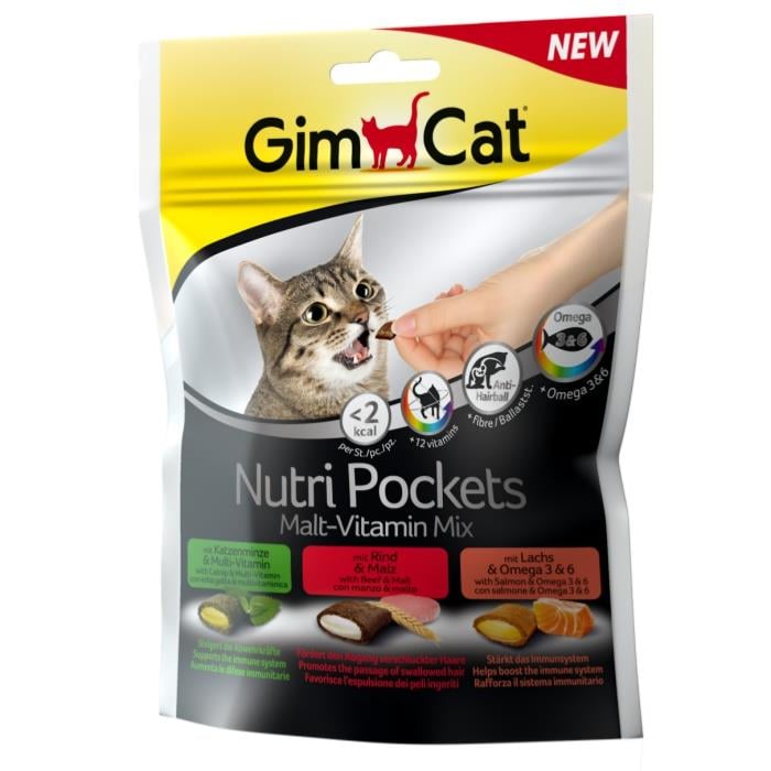 GimCat Nutripockets Kedi Ödülü Malt&Multivitamin 150gr