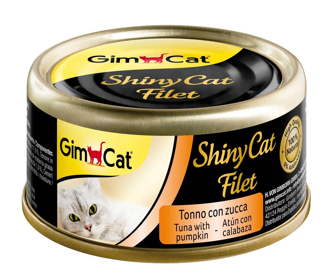GimCat Shinycat Fileto Kedi Maması -Tuna ve Bal Kabaklı 70gr