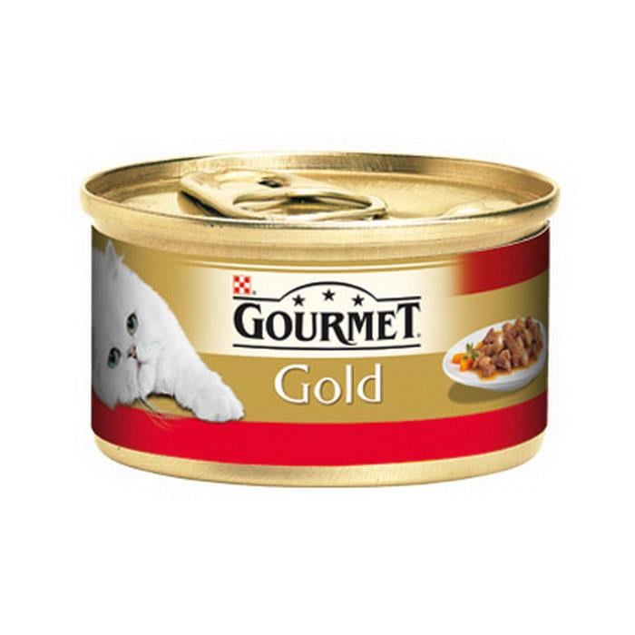 Gourmet Gold Parça Etli, Sığır Etli 85gr Yaş Kedi Konservesi
