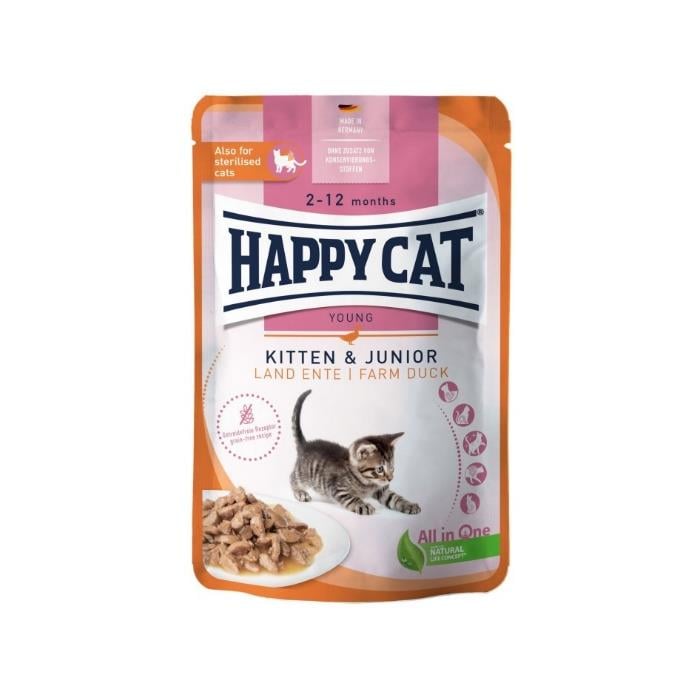 Happy Cat MIS Kitten & Junior Land Ente (ÖRDEKLİ) 85g