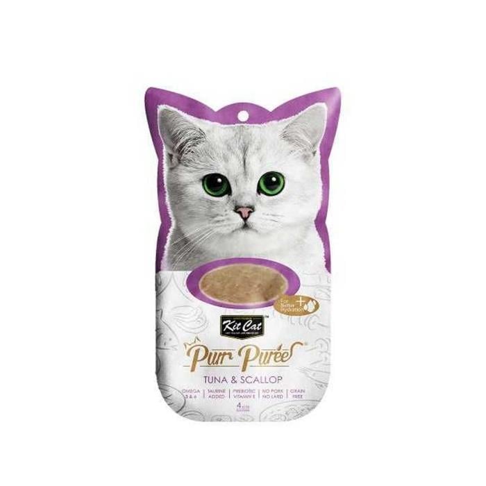 Kit Cat Purr Puree Tuna Ve Deniz Mahsullü Kedi Ödülü 4X15gr