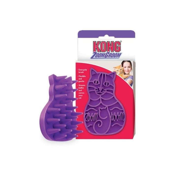 Kong Kedi Tarağı ZoomGroom Mor 11cm