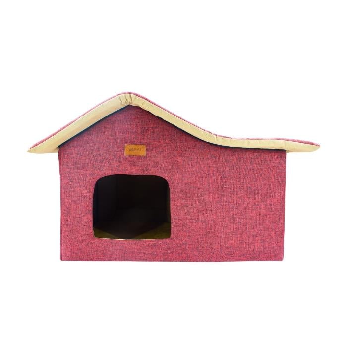 Lepus Cabin Kulübe Yatak Kırmızı 55x35x35-45cm