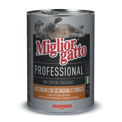 Miglior Gatto Av Hayvanlı Ve Tavşan Etli Kedi Konserve 405gr