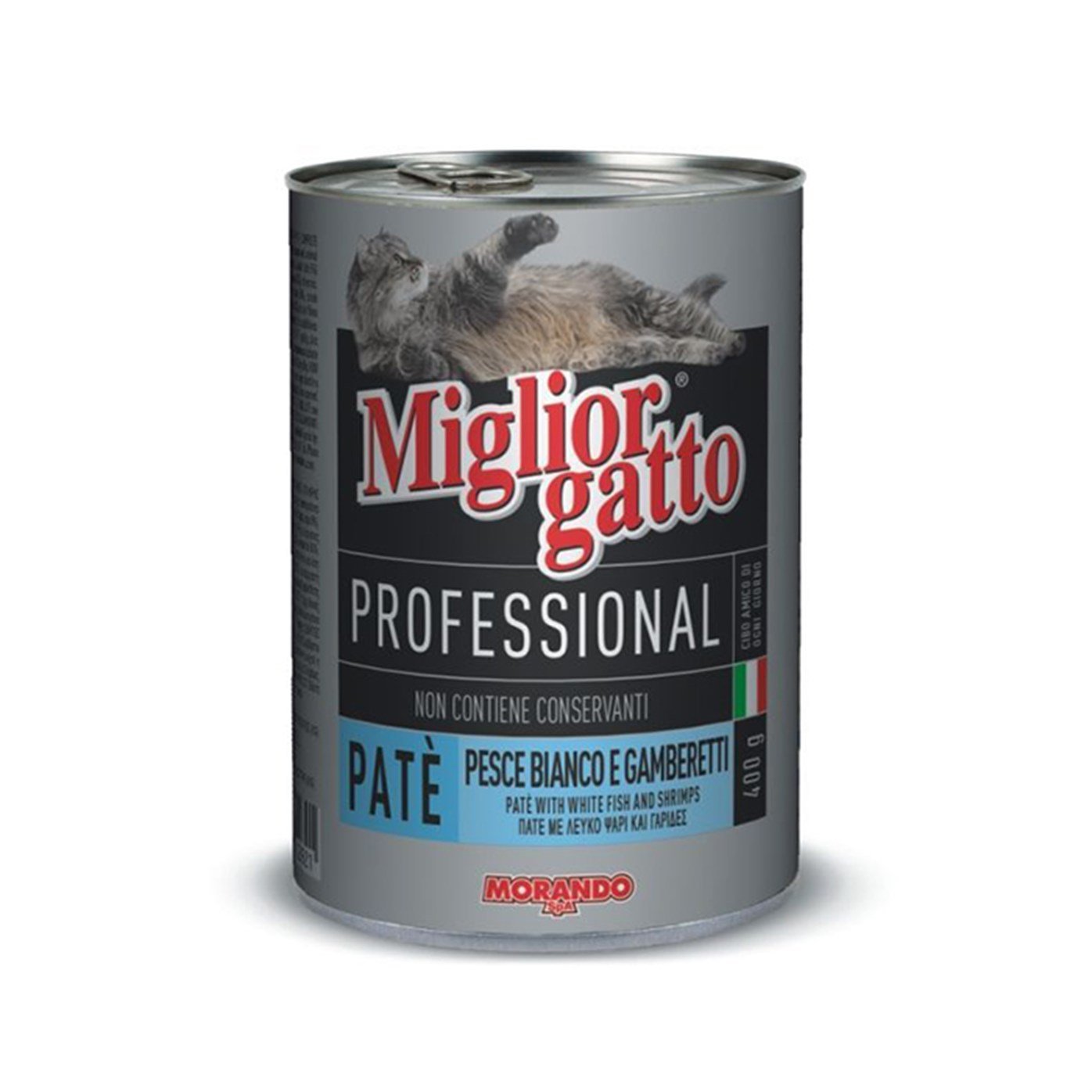 Miglior Gatto Pate Beyaz Balık ve Karidesli Kedi Konservesi 405gr.