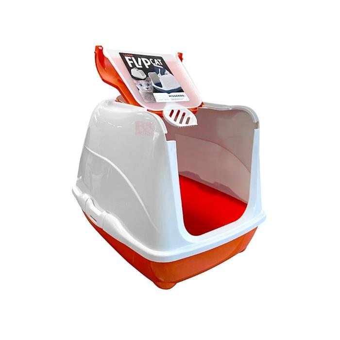 Moderna Flip Kapalı Kedi Tuvaleti 50cm Portakal