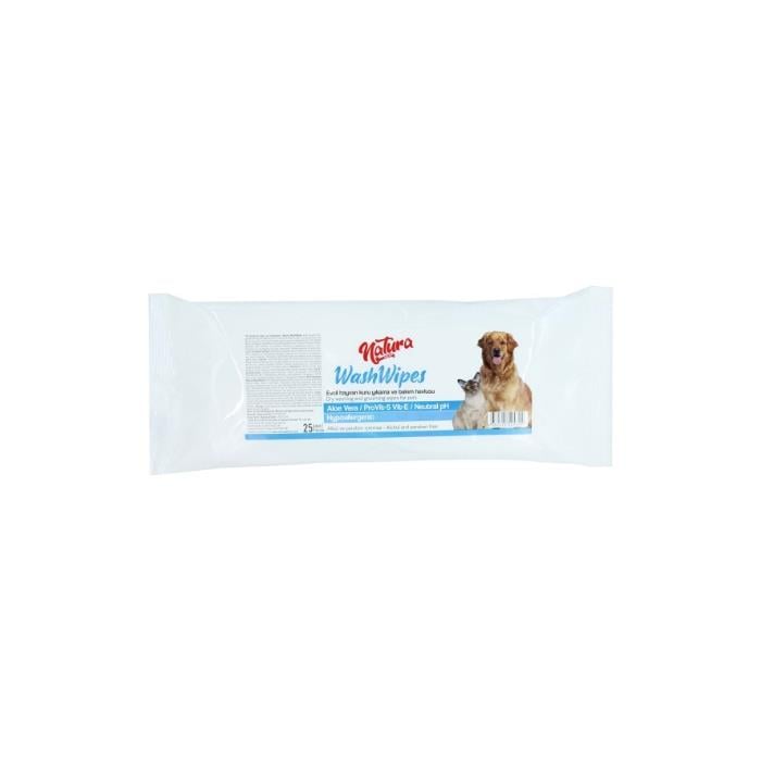 Natura WashWipes Evcil Hayvan Temizleme Havlusu 25'li