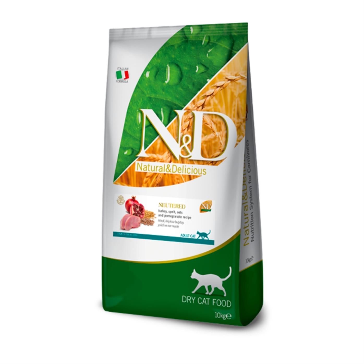 N&D Düşük Tahıllı Hindi Etli 10 Kg Kısırlaştırılmış Kuru Kedi Maması