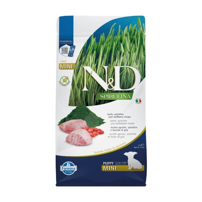 N&D Spirulina Kuzu Etli 2 Kg Mini Yavru Kuru Köpek Maması