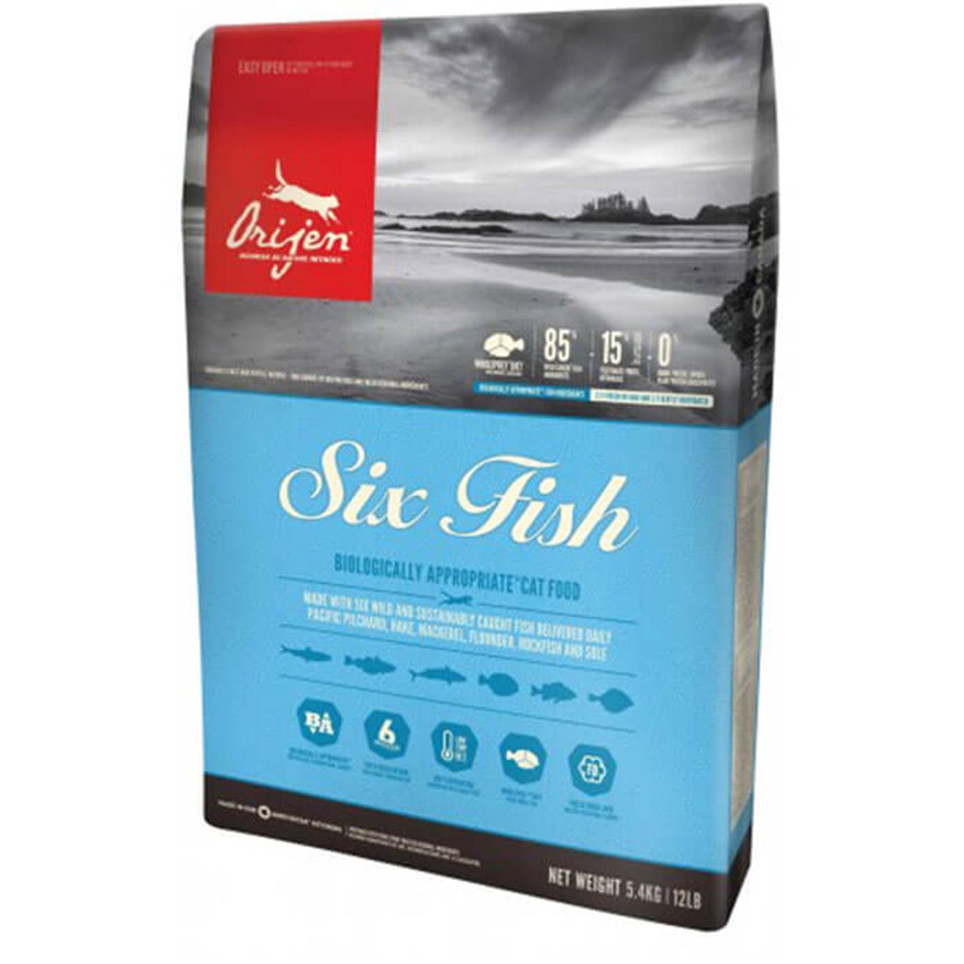 Orijen Six Fish Kedi Maması 1.8 Kg - Tüm Irk Ve Yaşam Evreleri İçin