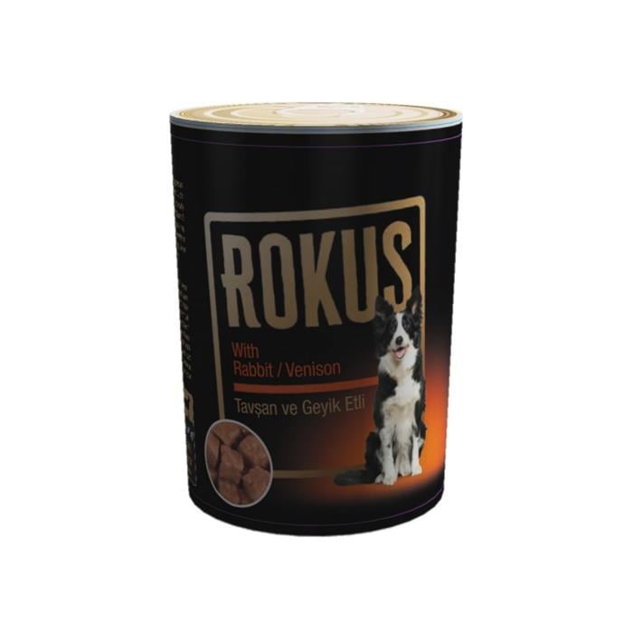 Rokus Tavşan&Geyik Etli Köpek Konservesi 410 g.