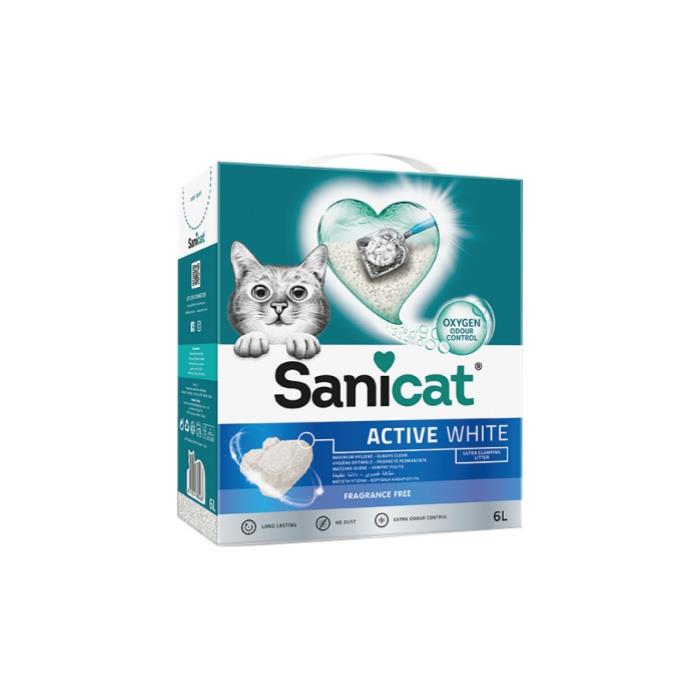Sanicat Active White Kedi Kumu 6L