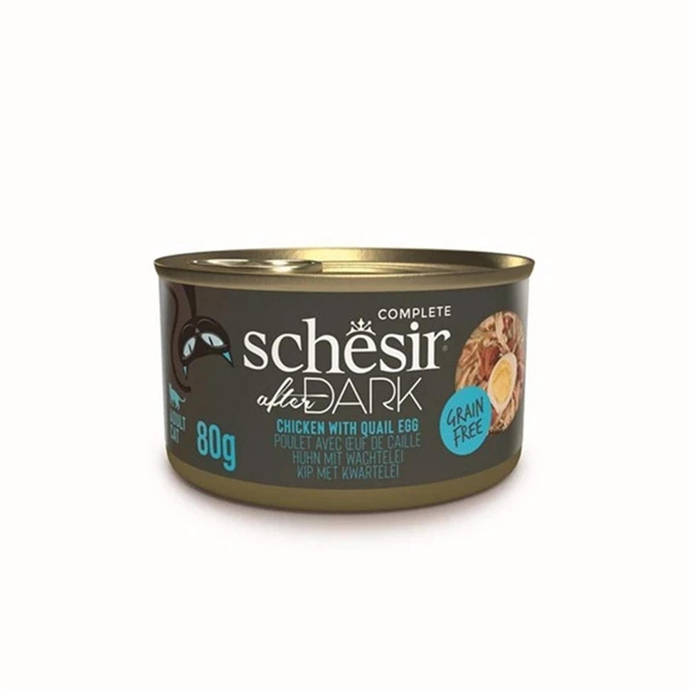 Schesir After Dark Pate Tavuk Bıldırcın Yumurtası Yetişkin Kedi Konservesi 80gr