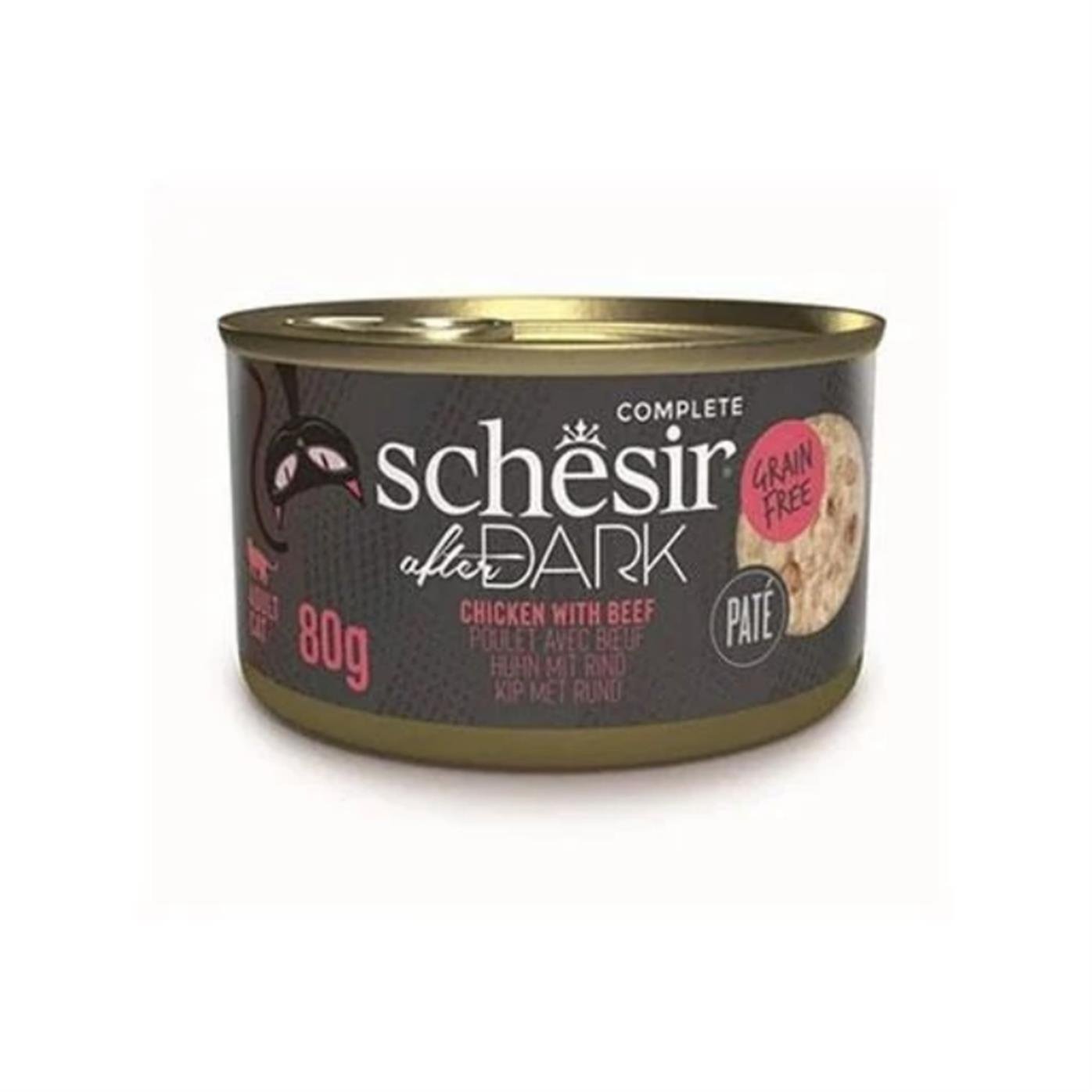 Schesir After Dark Pate Tavuk Sığır Eti Yetişkin Kedi Konservesi 80gr