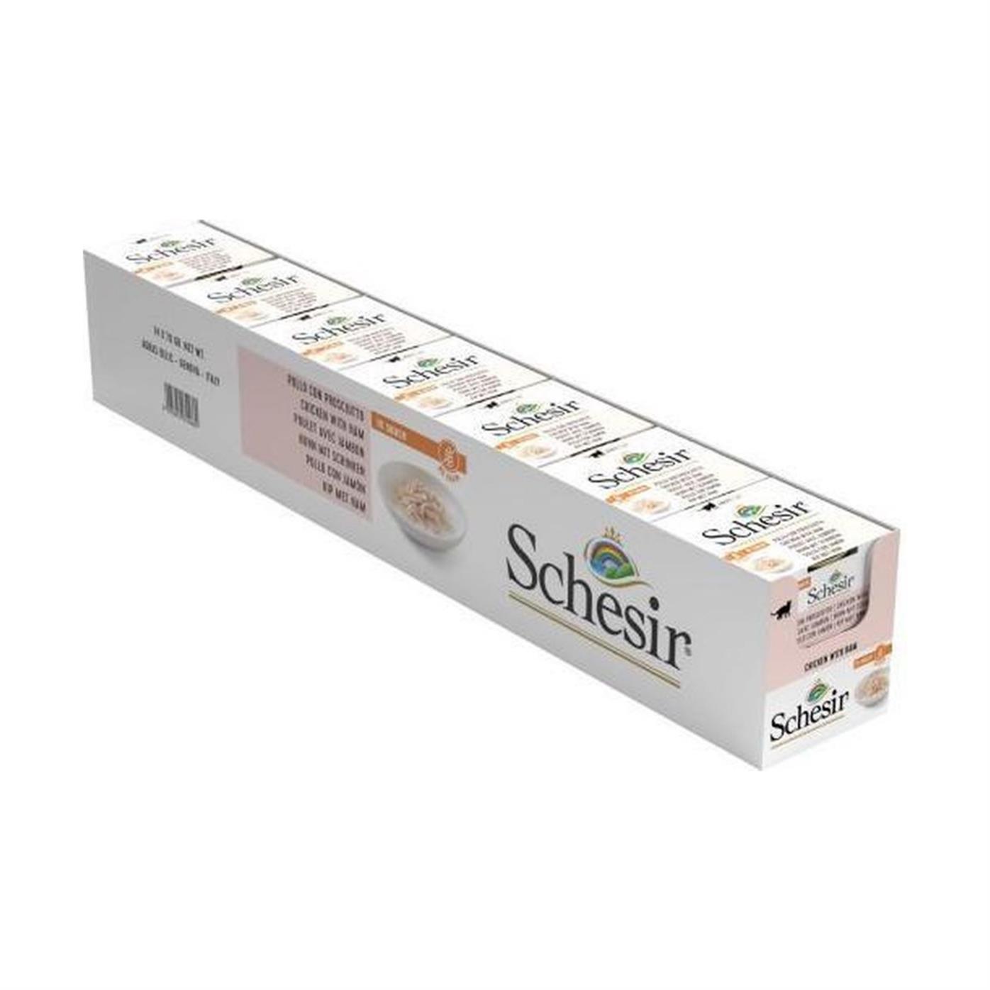 Schesir Soslu Tavuklu ve Jambonlu Kedi Konservesi 70gr