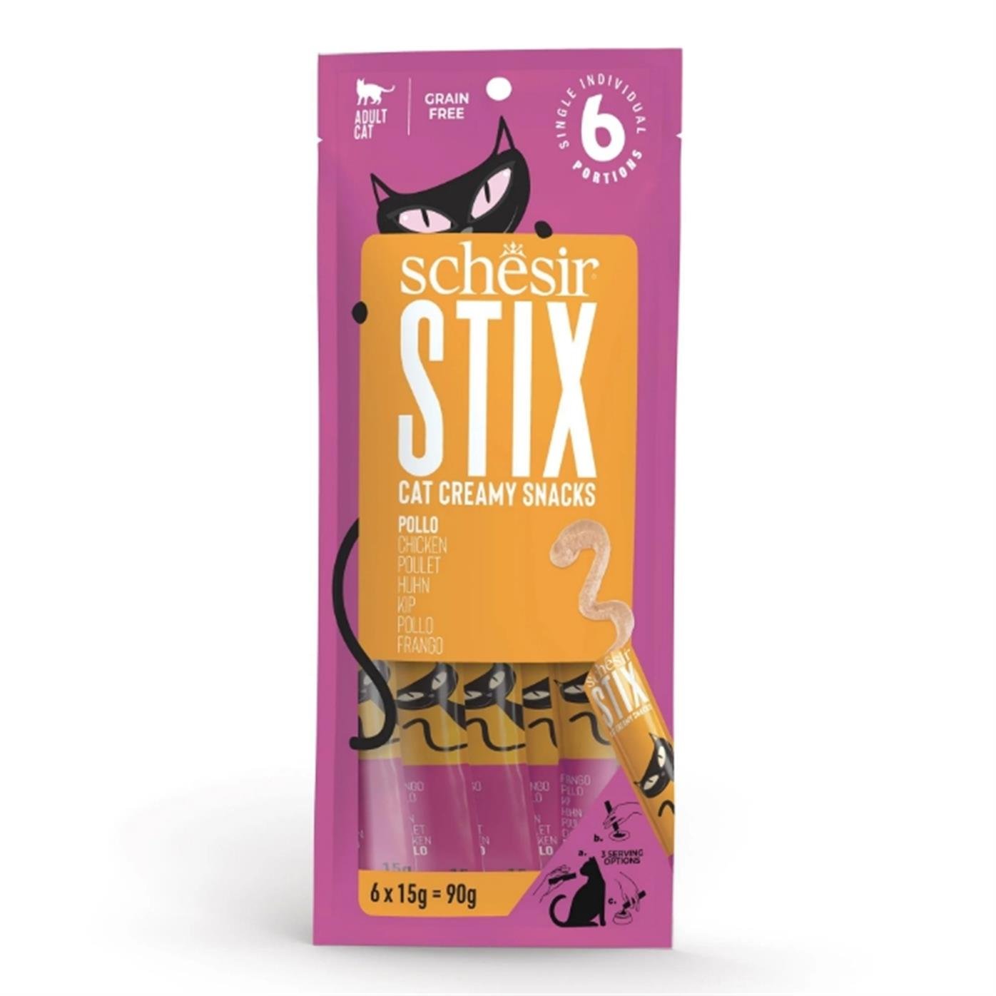 Schesir Stix Tavuklu Kedi Ödülü 6x15gr