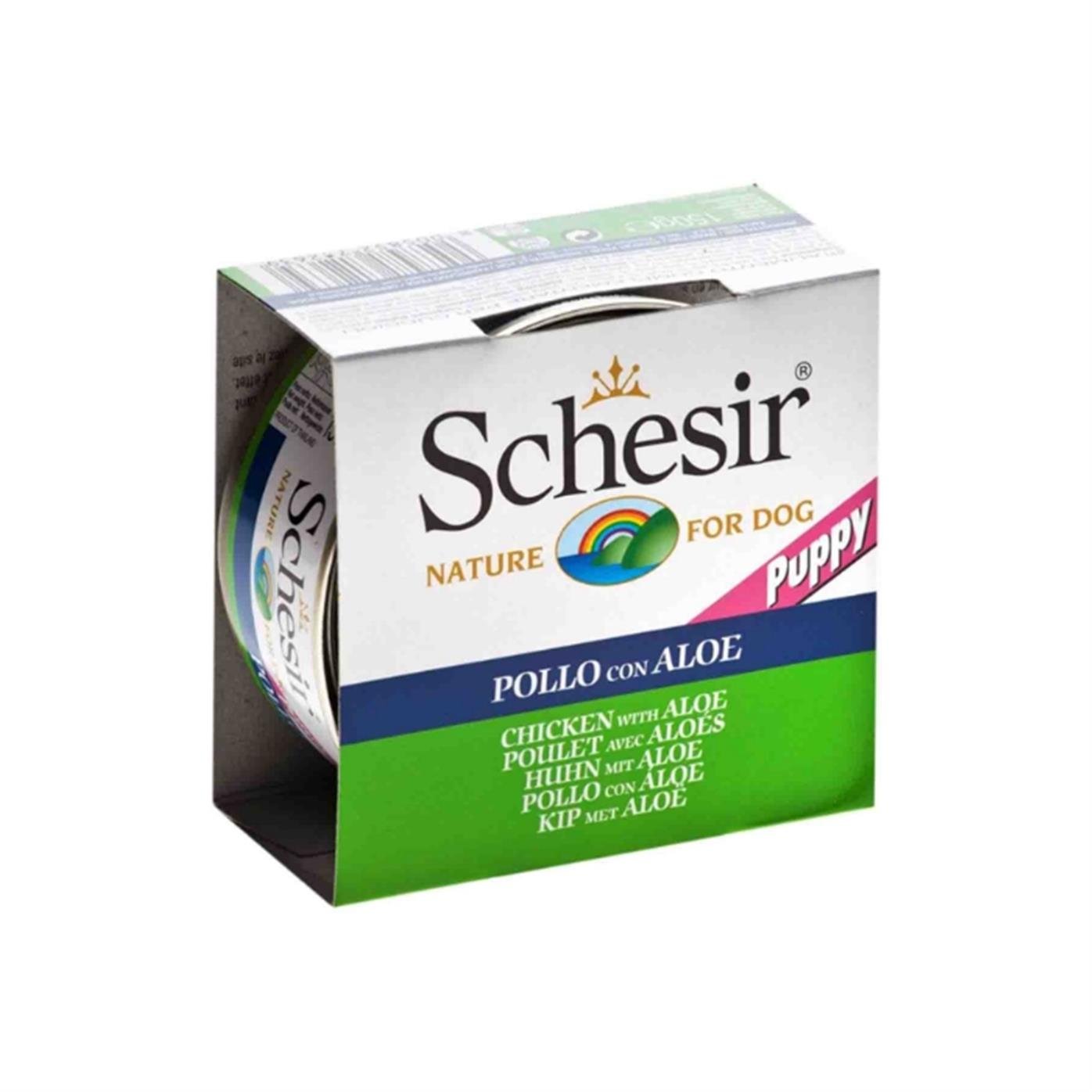 Schesir Tavuklu ve Aloeveralı Yavru Köpek Yaş Maması 150gr