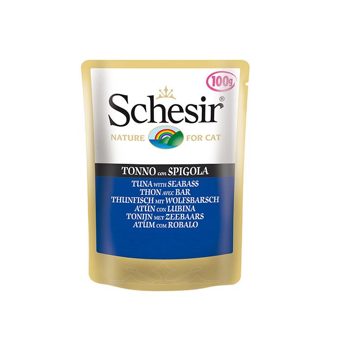 Schesir Ton Balık Ve Levrekli Yaş Kedi Maması 100gr