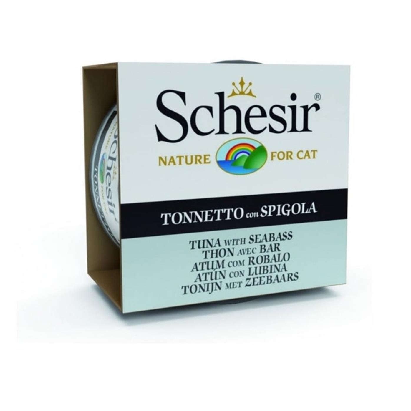 Schesir Ton Balıklı ve Levrekli Kedi Konservesi 85g