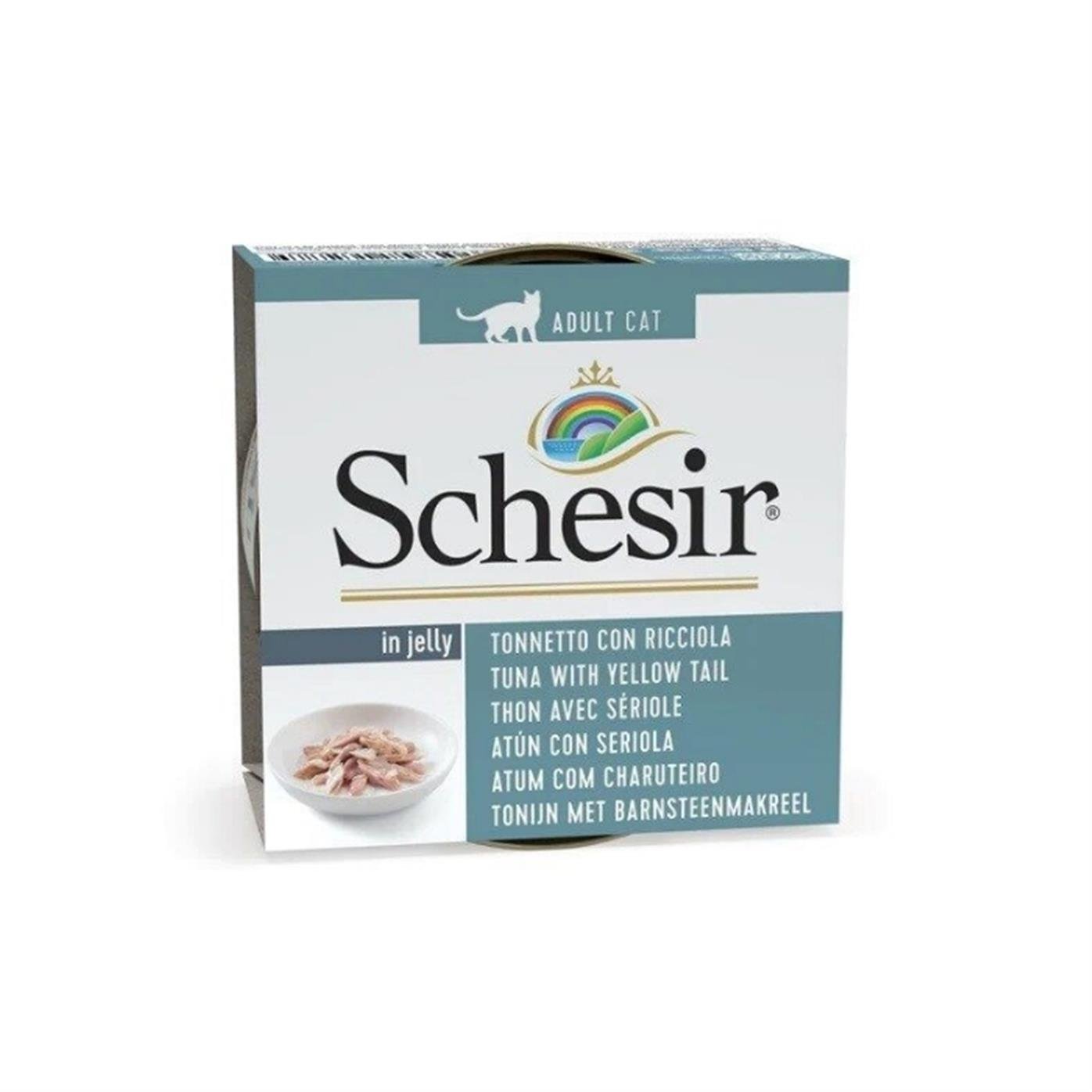 Schesir Ton Balıklı ve Sarı Kuyruk Balıklı Kedi Konservesi 85g