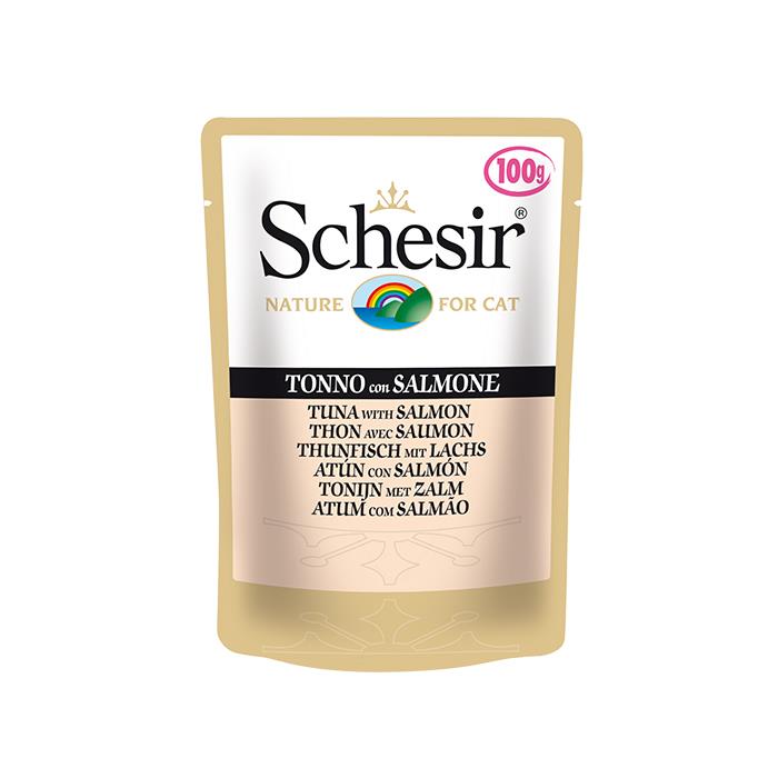 Schesir Ton Balıklı ve Somonlu Kedi Yaş Maması 100gr