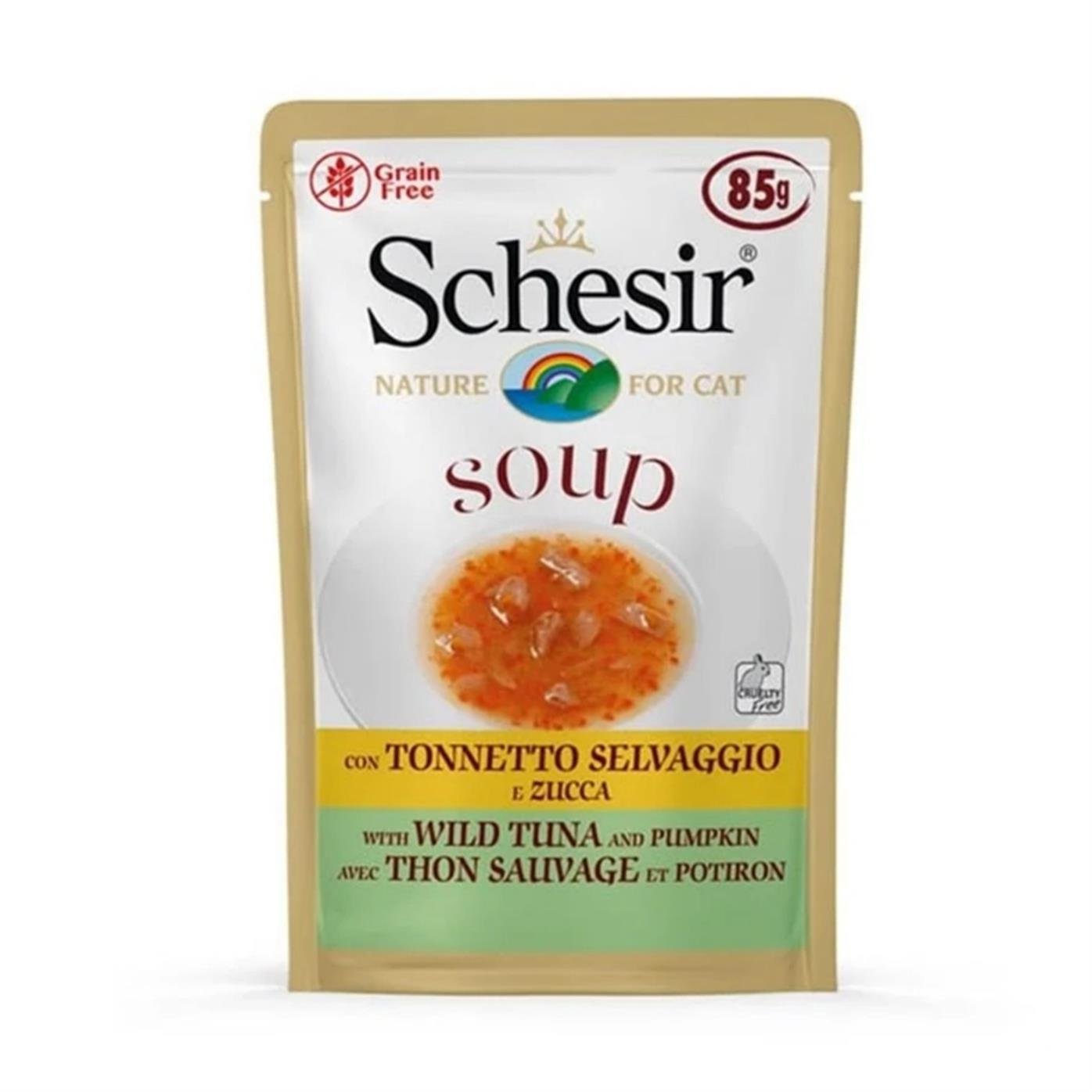 Schesir Yabani Ton Balıklı ve Balkabaklı Kedi Çorbası 85gr