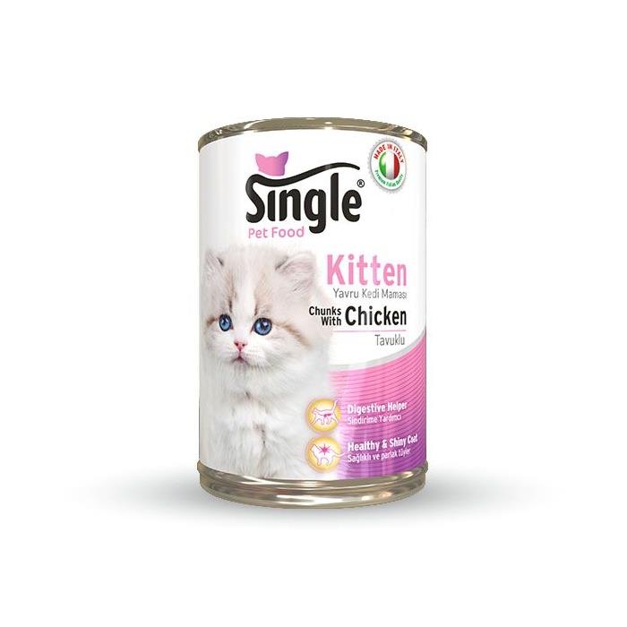 Single Tavuk Etli Yavru Kedi Konservesi 415gr