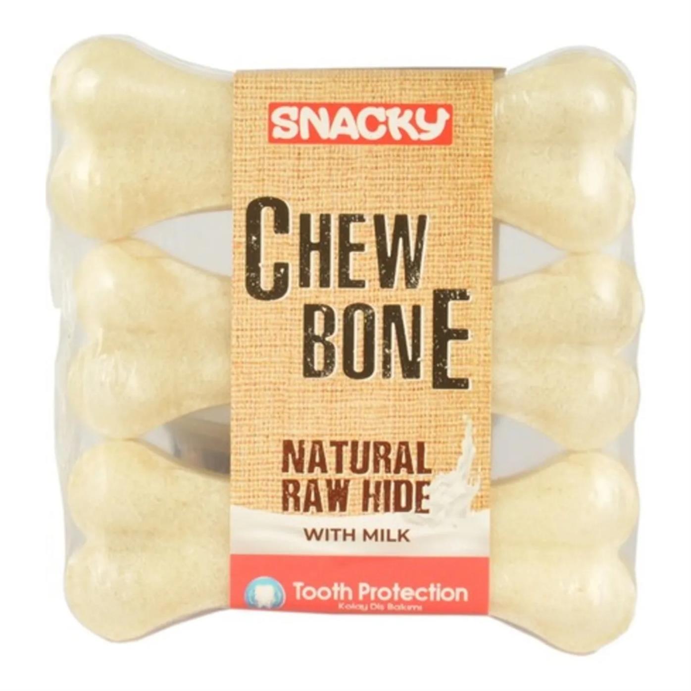 Snacky Beyaz Çiğneme Kemiği 10cm 3 Adet 30gr