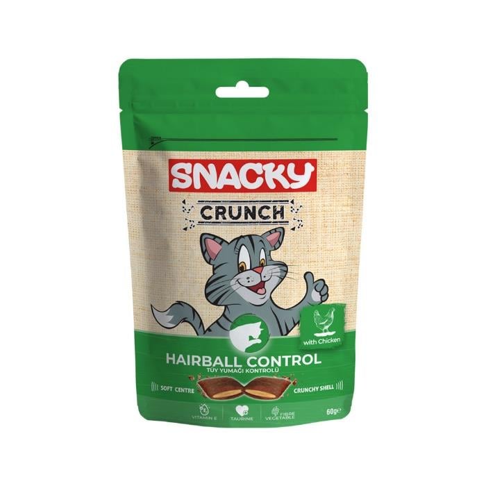 Snacky Crunch Hairball Control Tavuklu Kedi Ödülü 60gr