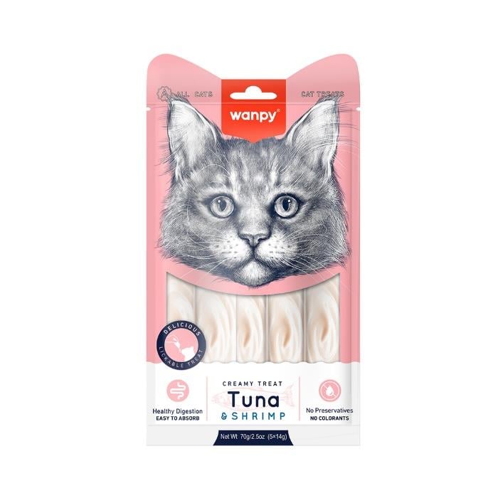 Wanpy Ton&Karides Krema Likit Kedi Ödülü 5*14gr