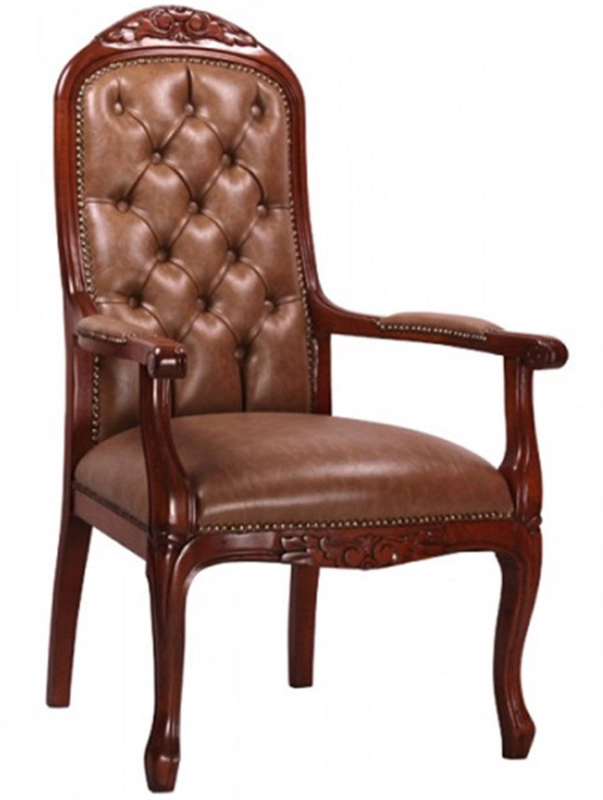 İngiliz Oymalı Klasik Tekli Koltuk