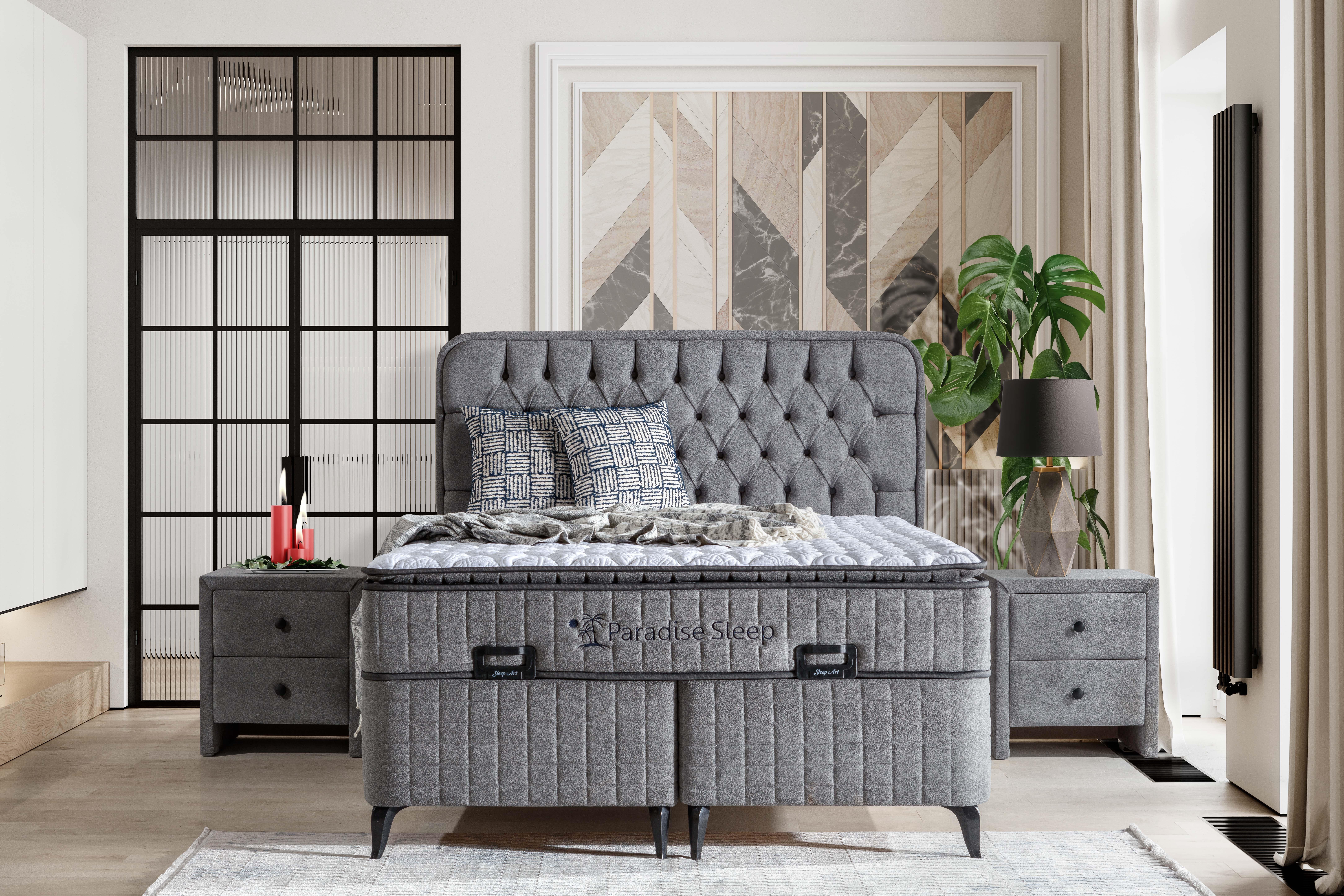 Paradise Sleep Set | Yatak, Baza ve Başlık Takımı