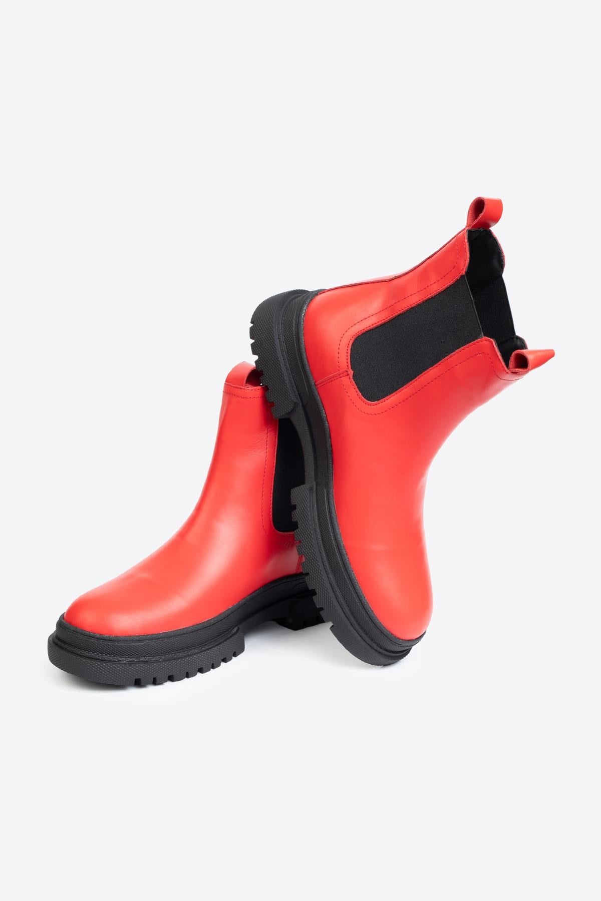 KADIN HAKİKİ DERİ BOT KIRMIZIKADIN HAKİKİ DERİ BOT KIRMIZI