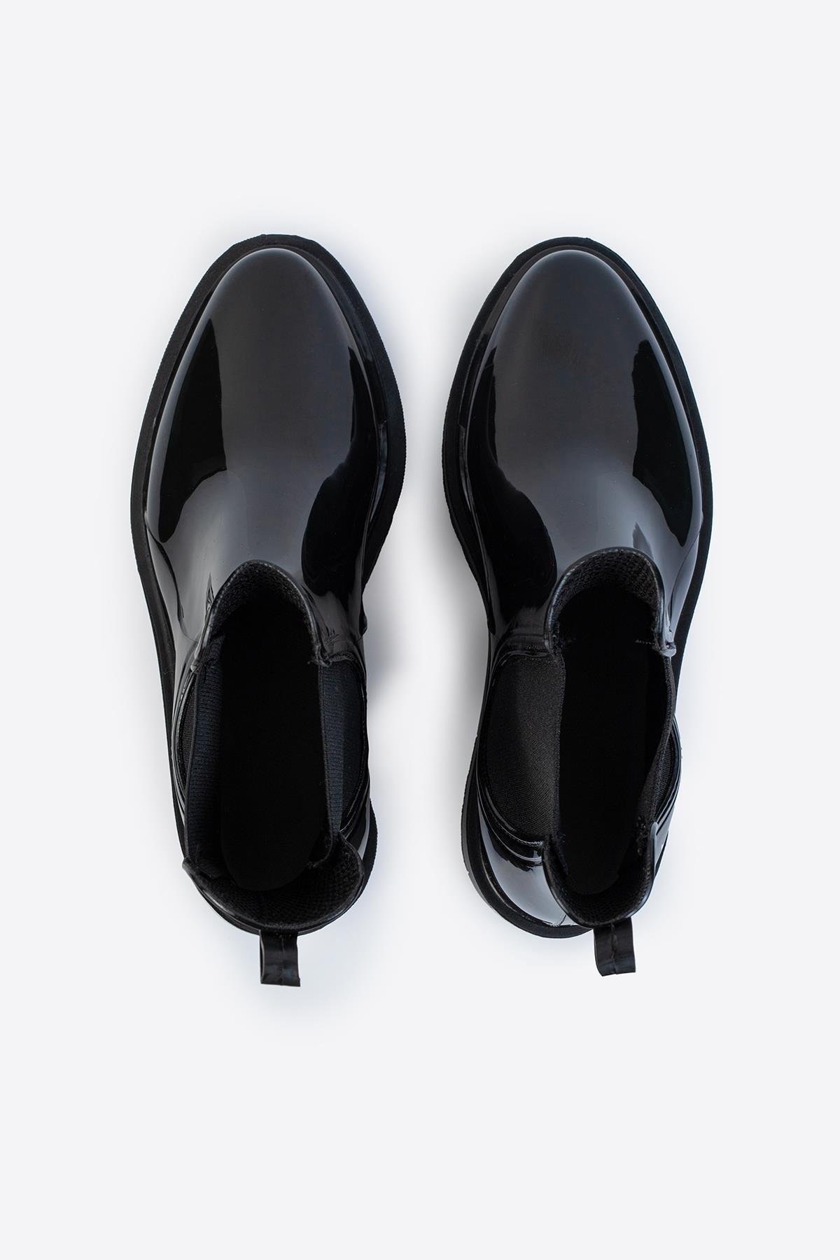 Kadın Parlak Chelsea Yağmur Botu –Kalın Taban Bot Kadın Parlak Chelsea Yağmur Botu –Kalın Taban Bot 