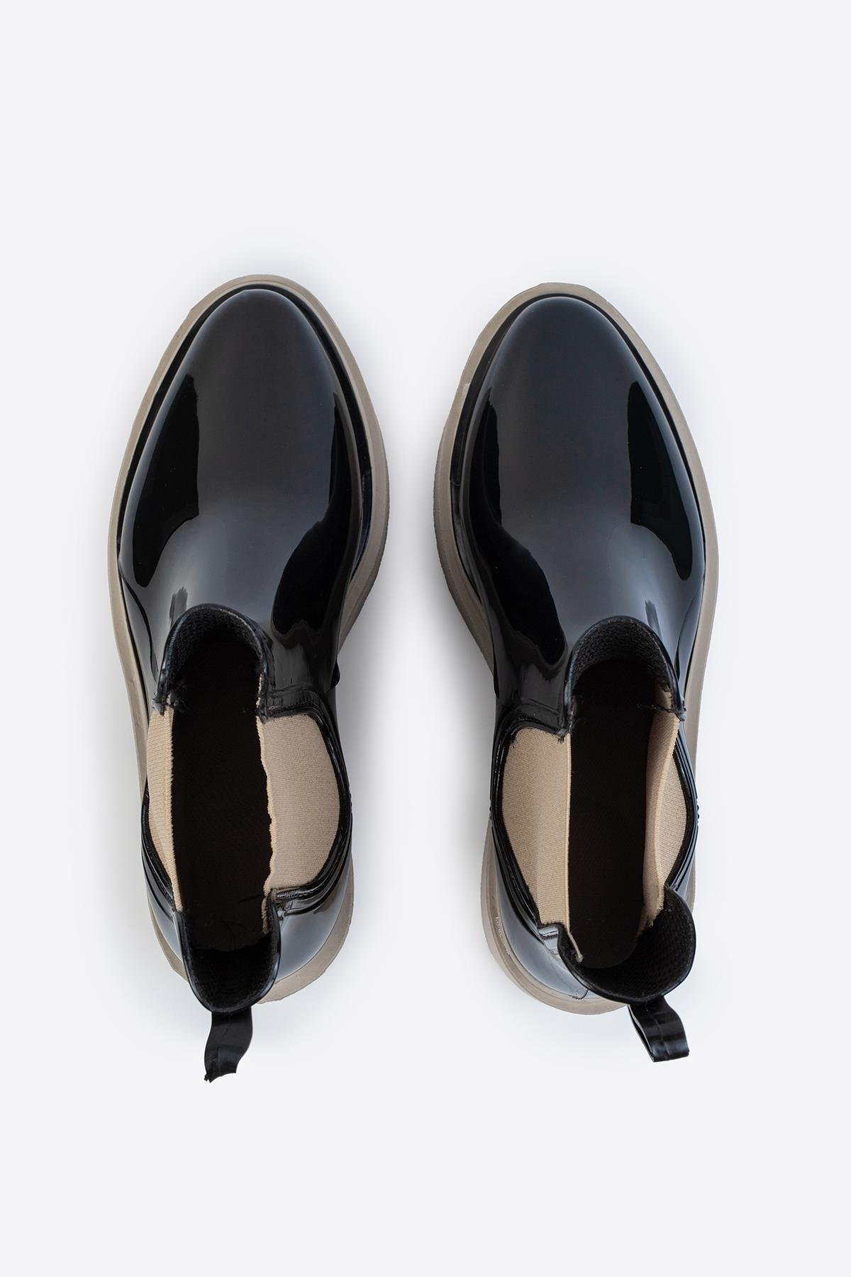 Kadın Parlak Chelsea Yağmur Botu –Kalın Taban Bot Kadın Parlak Chelsea Yağmur Botu –Kalın Taban Bot 